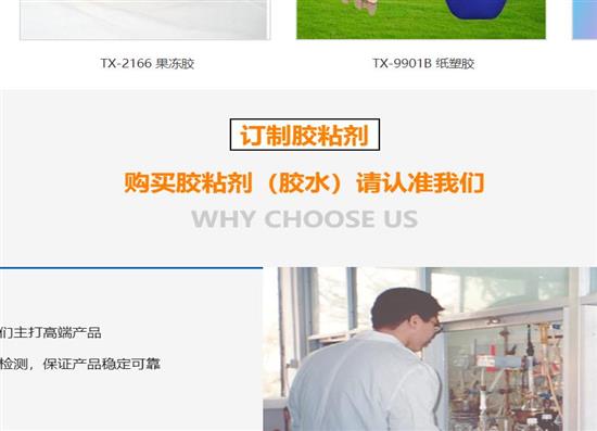 泰鑫公司網(wǎng)站“膠水定制”系統(tǒng)正式上線